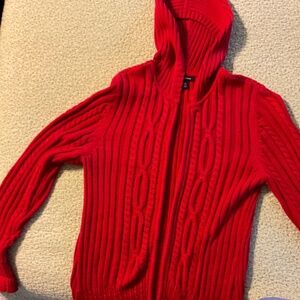 Lands’ End knitted cotton hoodie